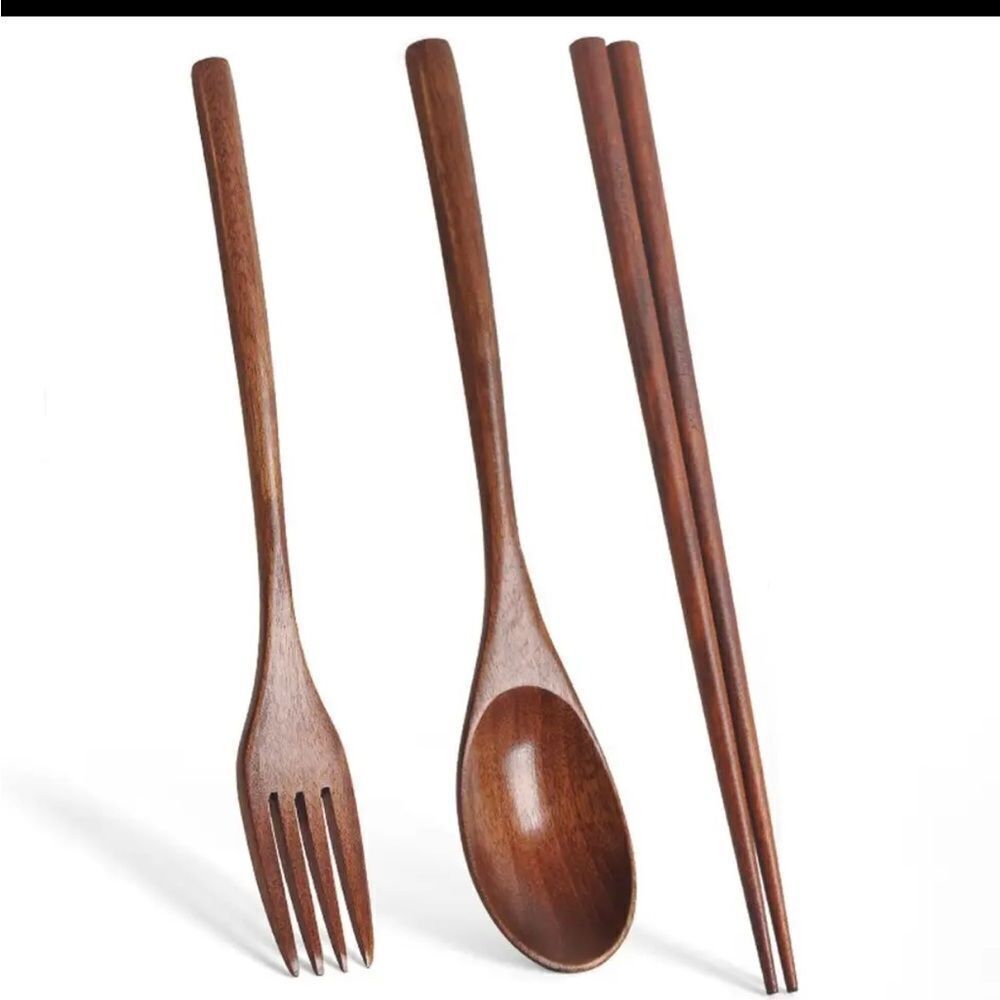 ‎3PIECE WOODEN SERVING SET